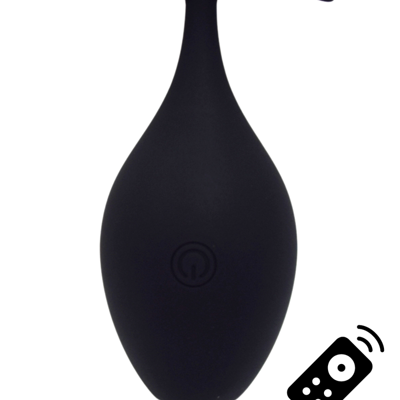 Plug vibrant anal noir USB télécommandé Baba - Coeur Ardent