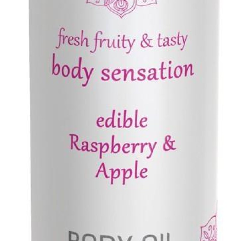 Huile de massage Comestible - FRAMBOISE et POMME 75ml