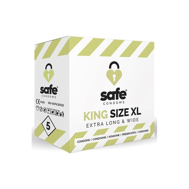 Préservatifs XXL en latex King Size XL SAFE x5