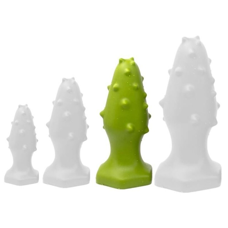 Plug silicone Monster Spike L 14 x 5.5cm Vert