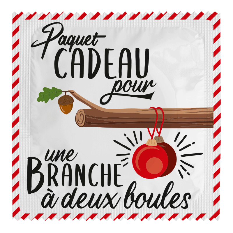 Paquet Cadeau pour une branche à deux boules