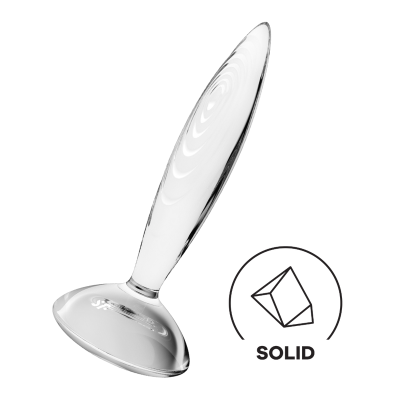 Plug anal en verre borosilicaté massif transparent "Sparkling Crystal" - Satisfyer