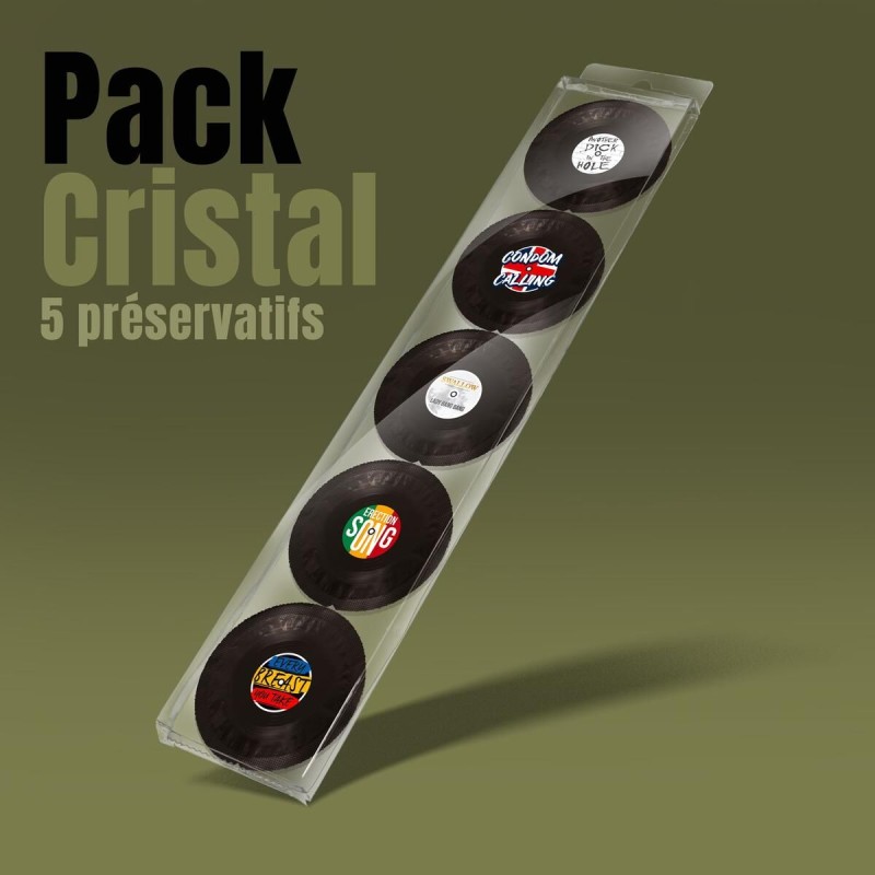 Pack Cristal Vinyls - 5 préservatifs