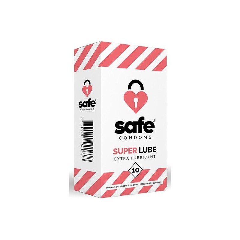 PrÃ©servatifs lubrifiÃ©s SUPER LUBE Safe x10