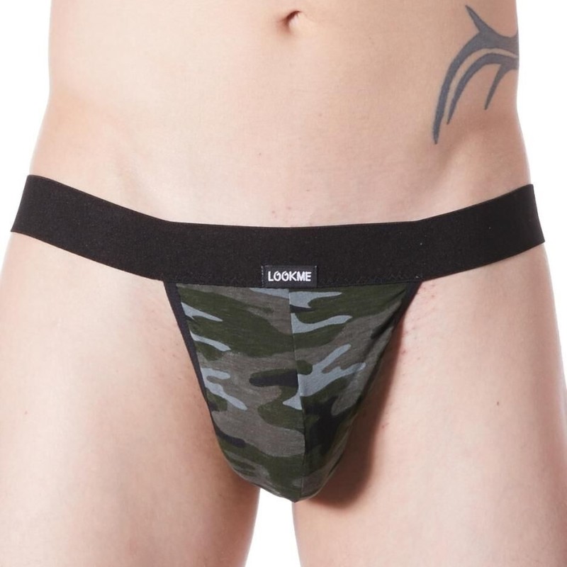 string noir camouflage armée homme - lingerie sexy pour homme