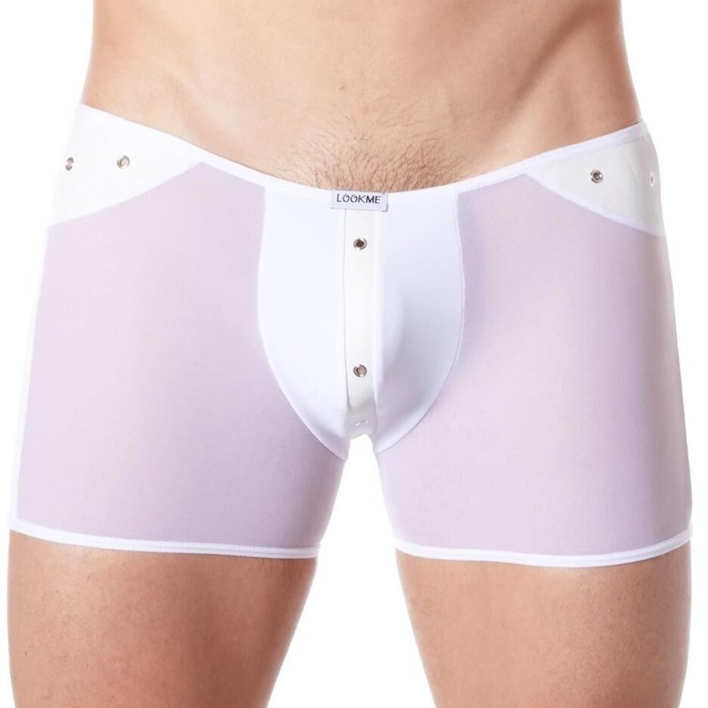 boxer blanc sexy pas cher - lingerie sexy pour homme pas cher