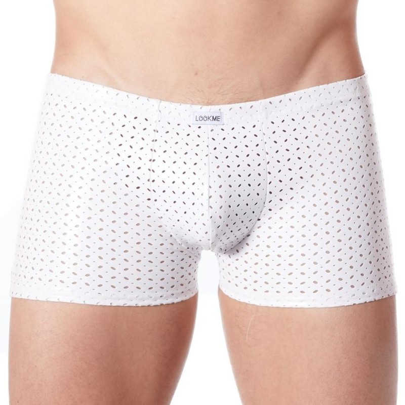 boxer blanc vinyle pas cher - lingerie sexy homme pas cher