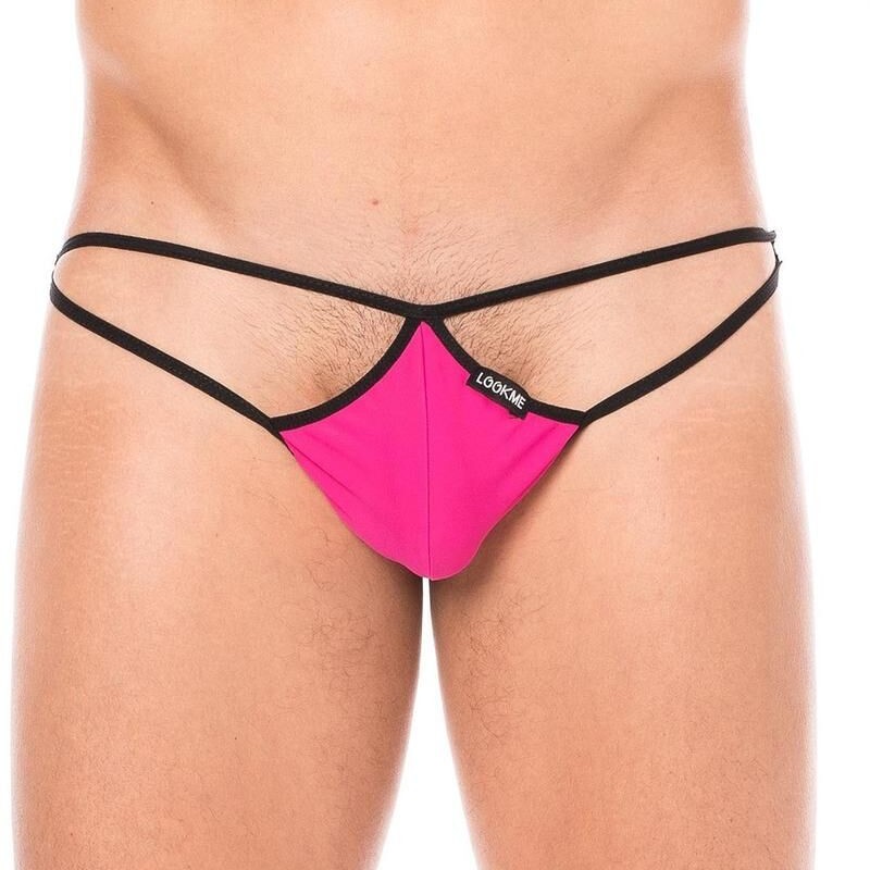 String rose mini multi ficelles homme - lingerie sexy homme pas cher