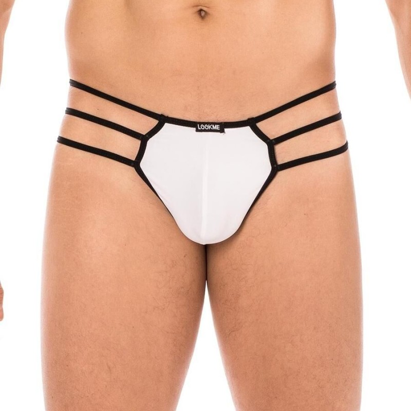 String sexy blanc pour homme - lingerie sexy homme pas cher