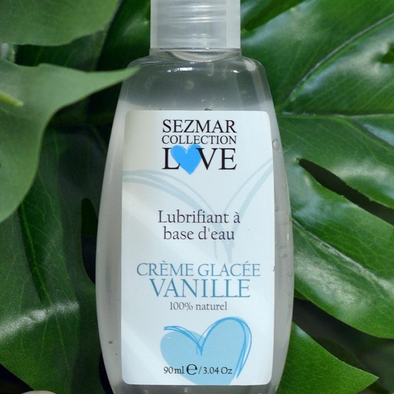 Lubrifiant à base d'eau, 100 % naturel,  Crème glacée vanille - Sezmar