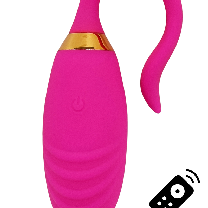 Œuf vibrant rose rainuré USB télécommandé Pleasure - Coeur Ardent