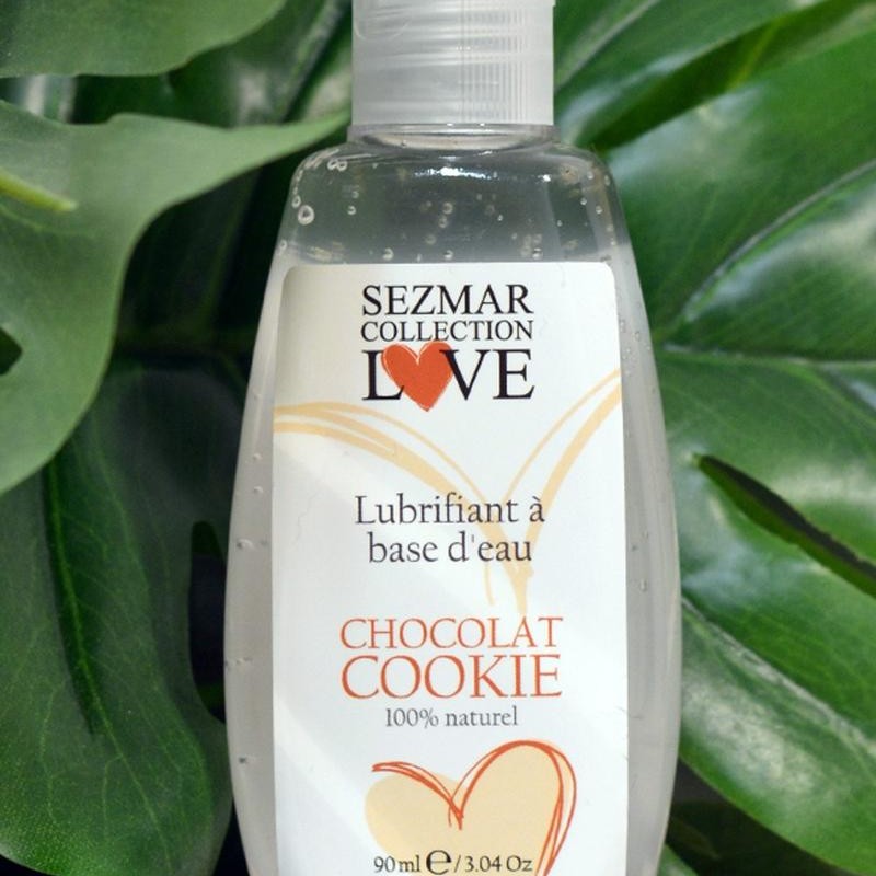 Lubrifiant à base d'eau, 100 % naturel, Chocolat Cookie - Sezmar