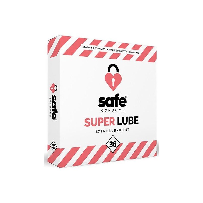 PrÃ©servatifs lubrifiÃ©s SUPER LUBE Safe x36