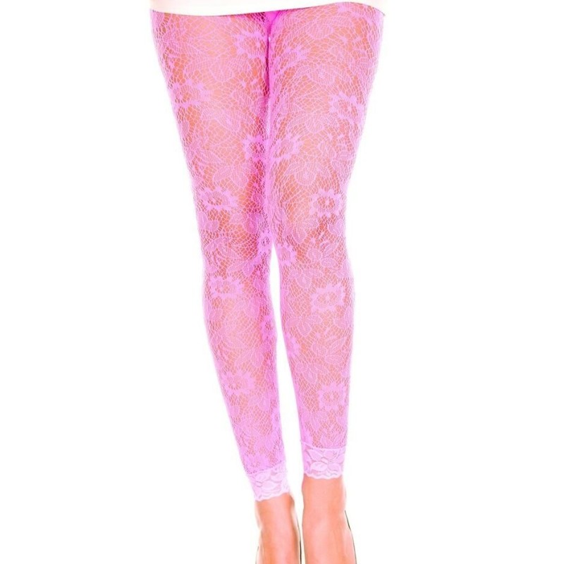 Fashion collant legging dentelle rose