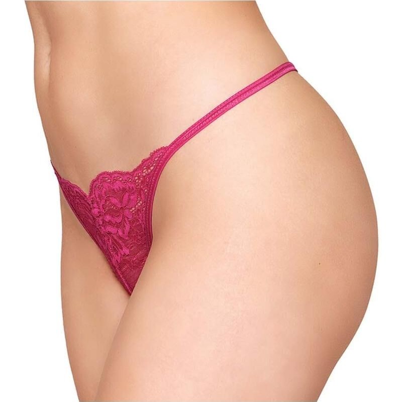 String ficelle rose fushia avec chaîne strass - Dreamgirl