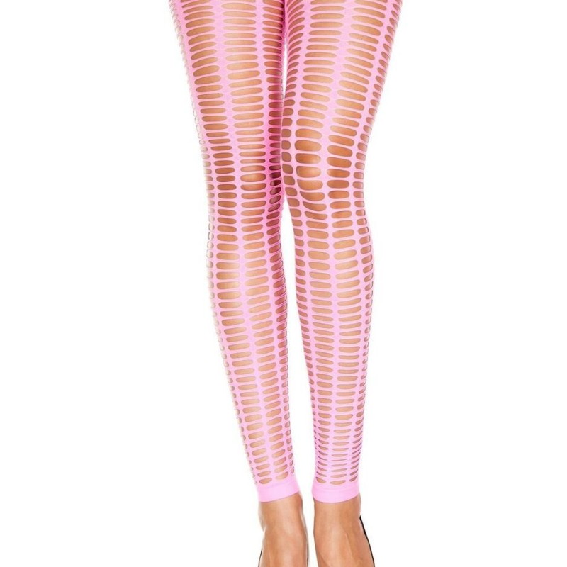 Legging rose fluo ajouré trous