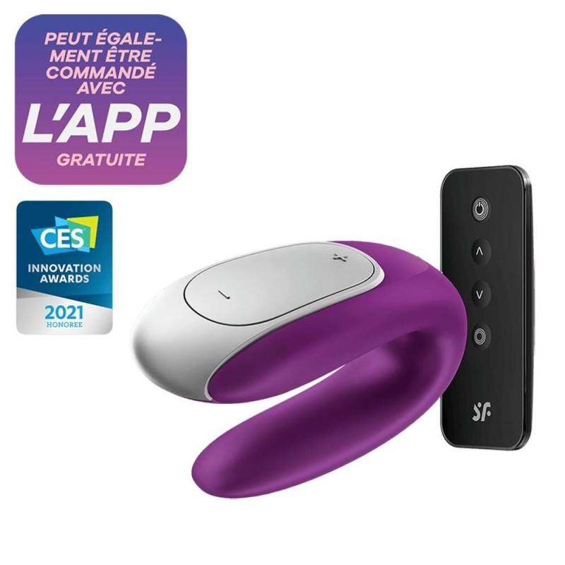 Sextoy pour couple connecté Double Fun Violet Satisfyer