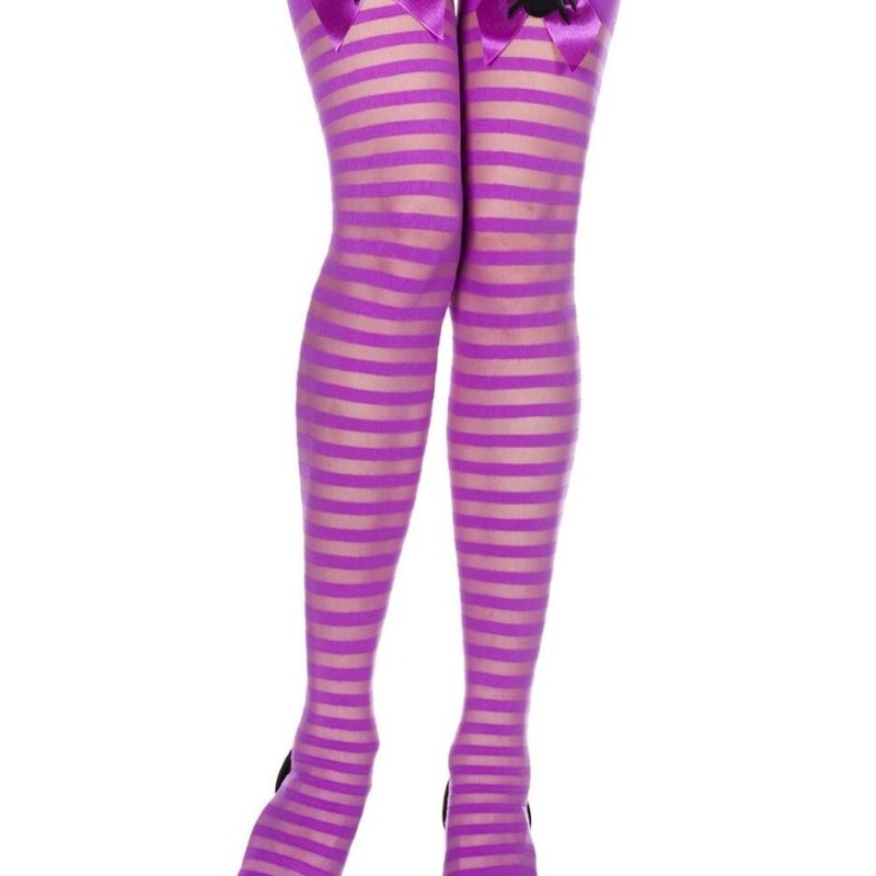 Lingerie halloween : bas sexy violet