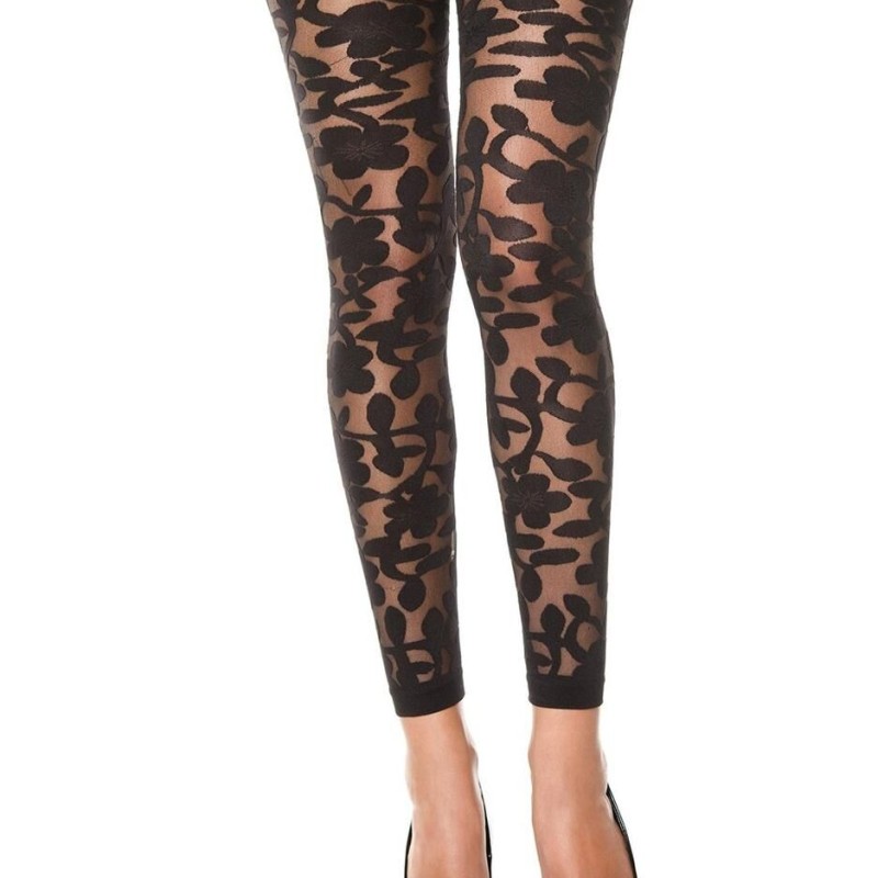 Mode : legging noir fleuri