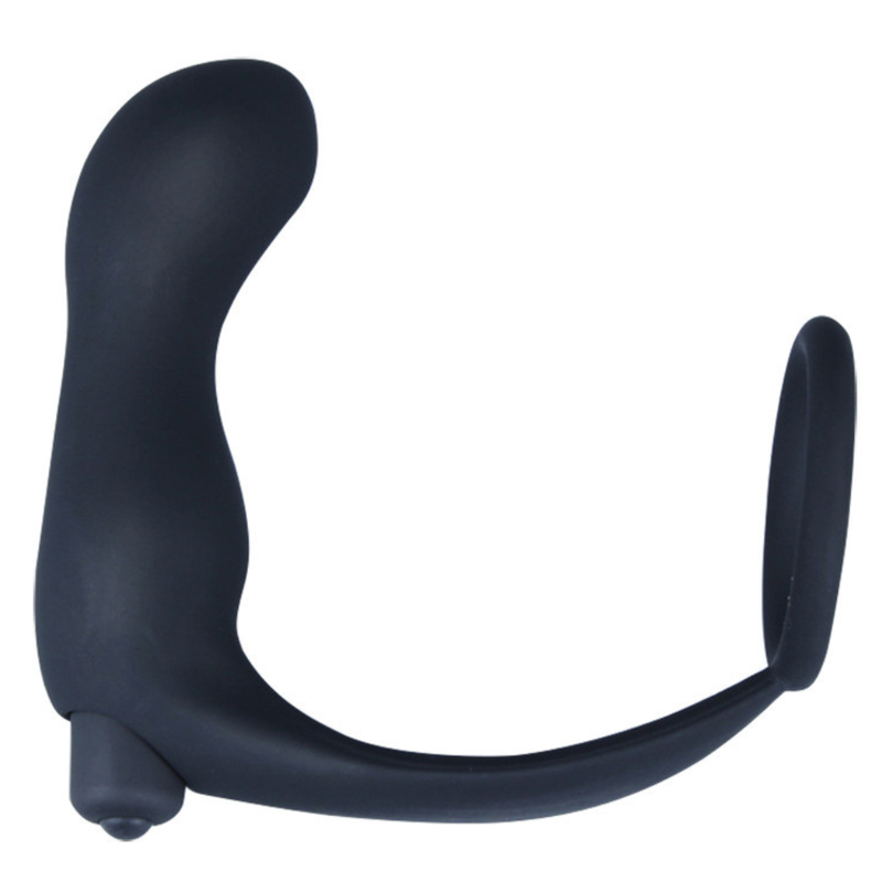 Stimulateur de prostate noir vibrant Oscar - Coeur Ardent