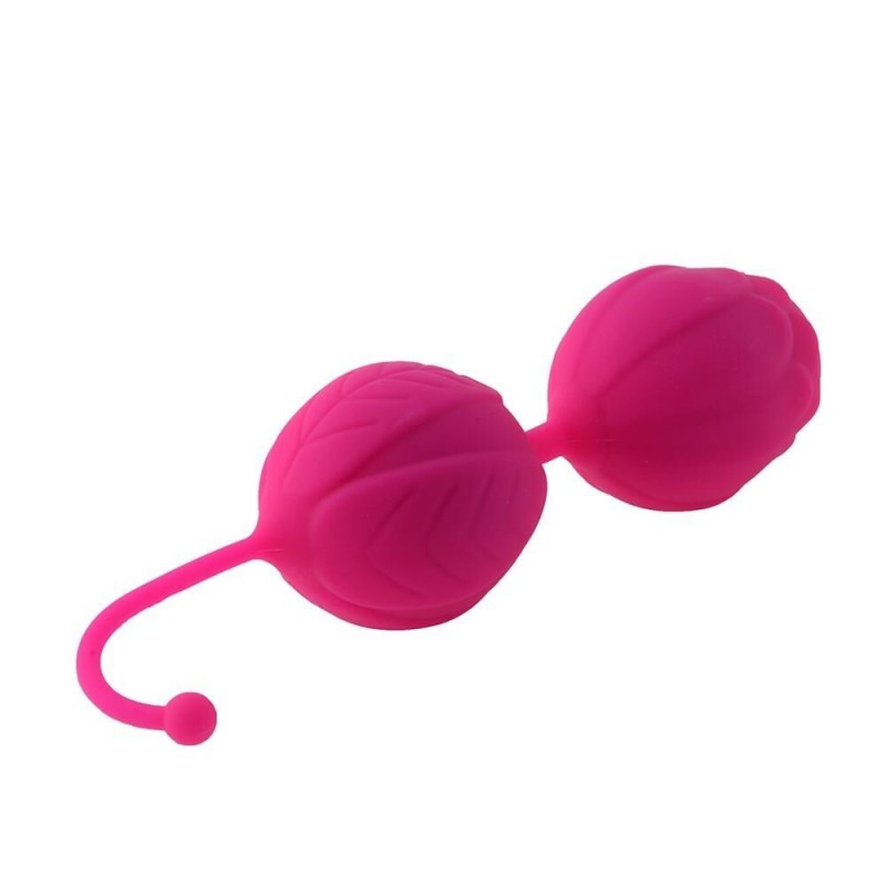 Boules de geisha roses de 2 boules fixes avec billes acier - sextoys pas cher