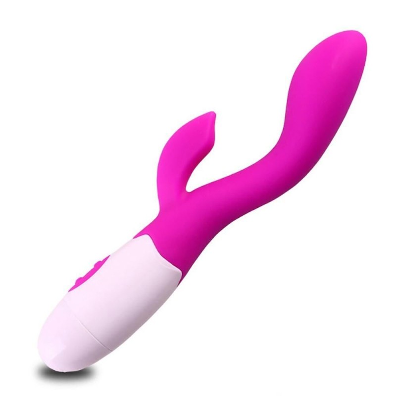 Vibromasseur rabbit rose 30 modes de vibration avec ergot tête plate | sextoy pas cher | lingerie sexy | cosmétiques