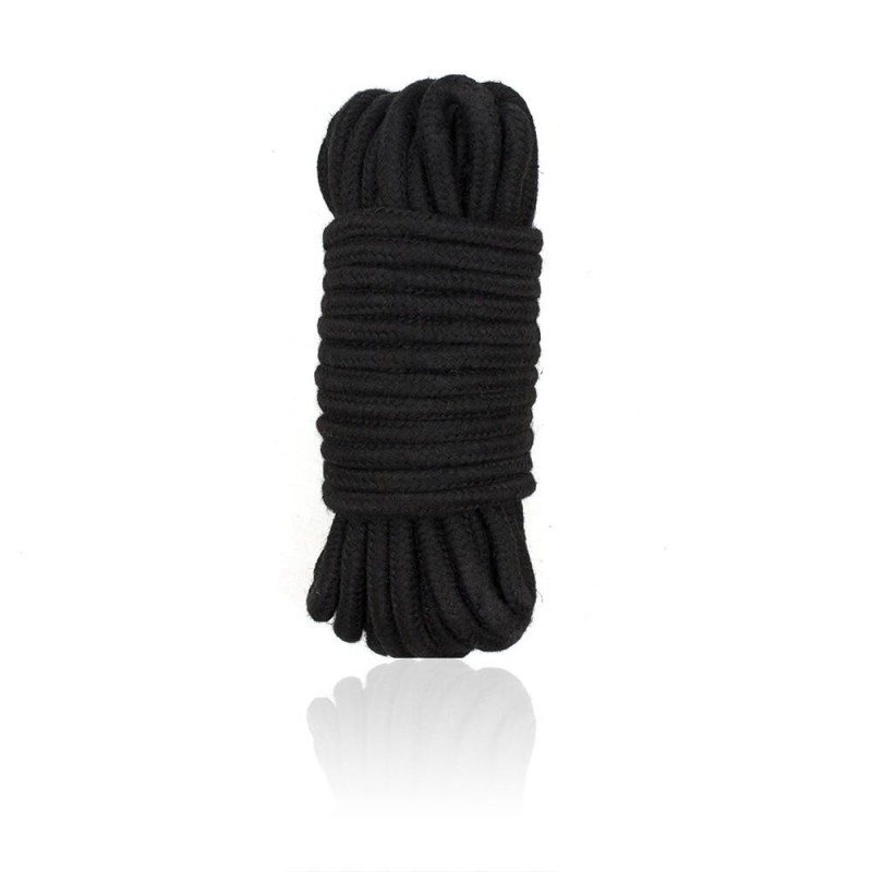 Corde de bondage noire 10 mètres - accessoires BDSM pas cher