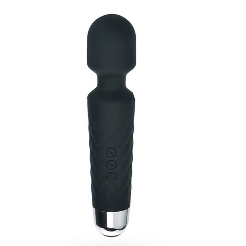 Wand vibromasseur noir 20 vitesses pas cher - sextoys  pas cher