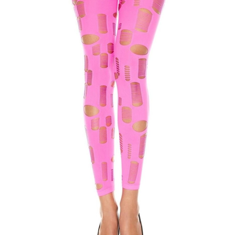 Legging rose fluo ajouré fashion