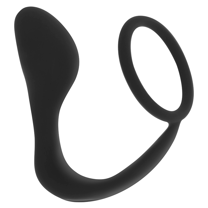 OHMAMA - PLUG ANAL EN SILICONE AVEC ANNEAU 10,5 CM