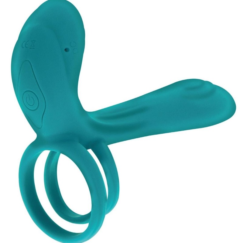 Cockring avec étui vibrant Vibrator Green 10 x 2.8cm