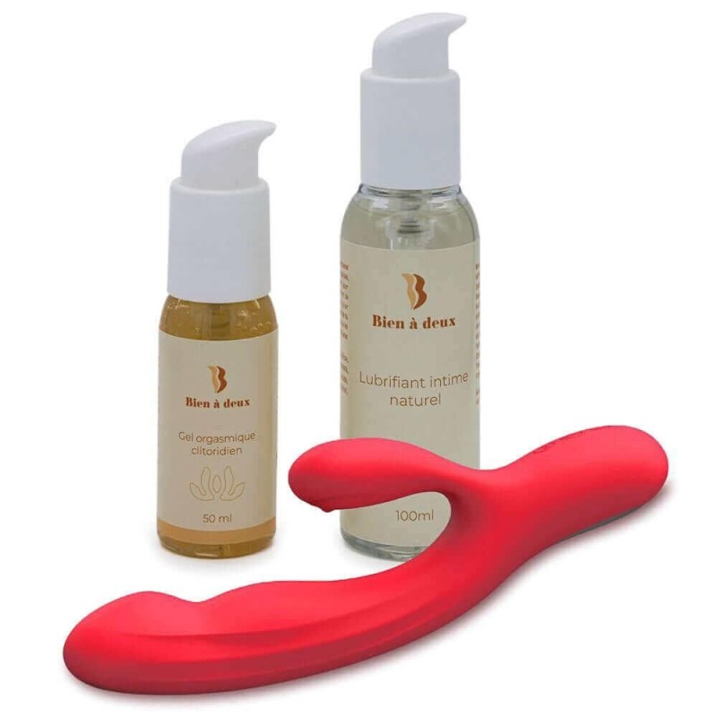 Pack vibromasseur rabbit Lapin + lub + gel clitoridien