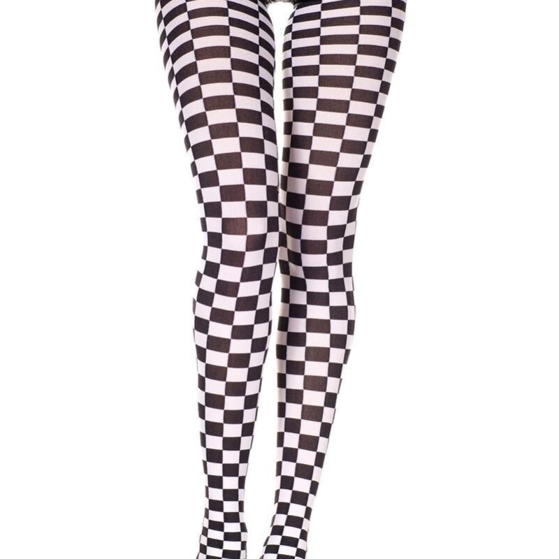 Collant fantaisie damier - Music Legs