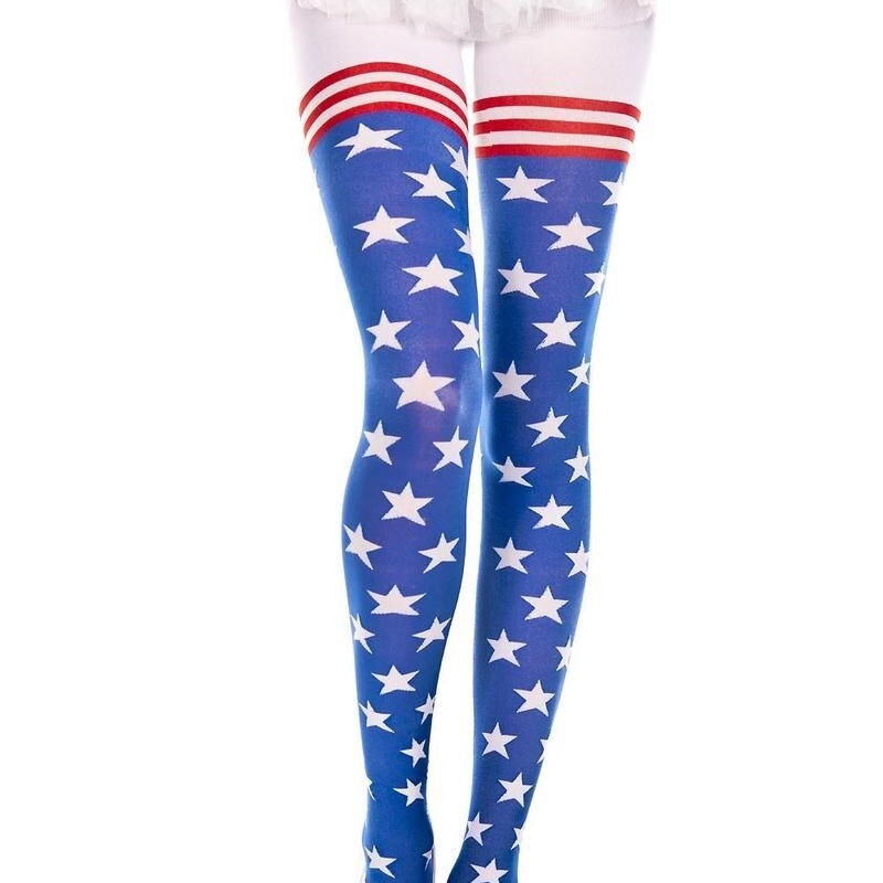 Collant fantaisie drapeau américain - Music Legs