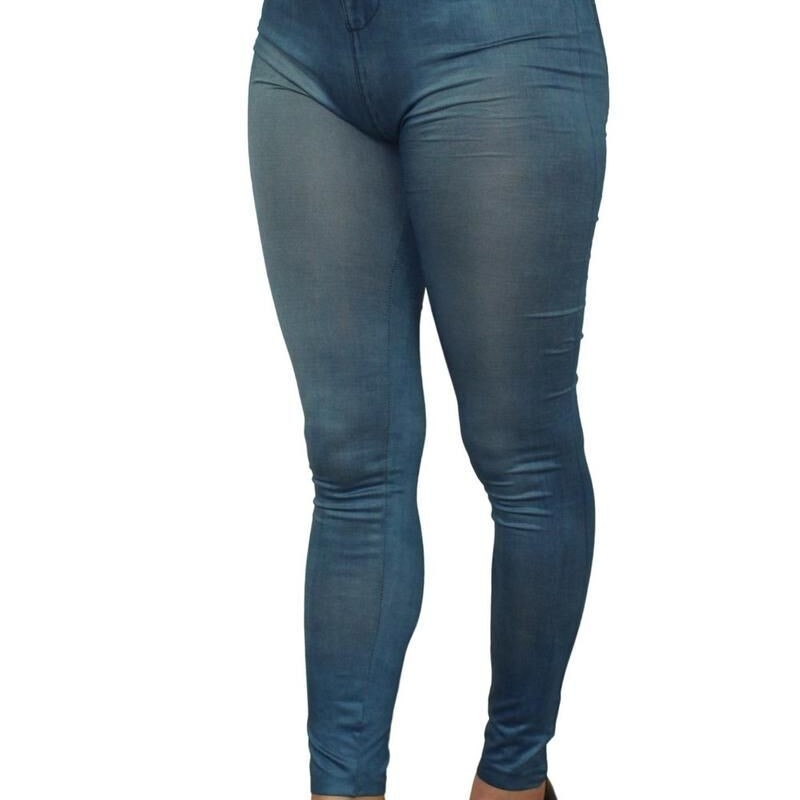 Legging bleu style jean