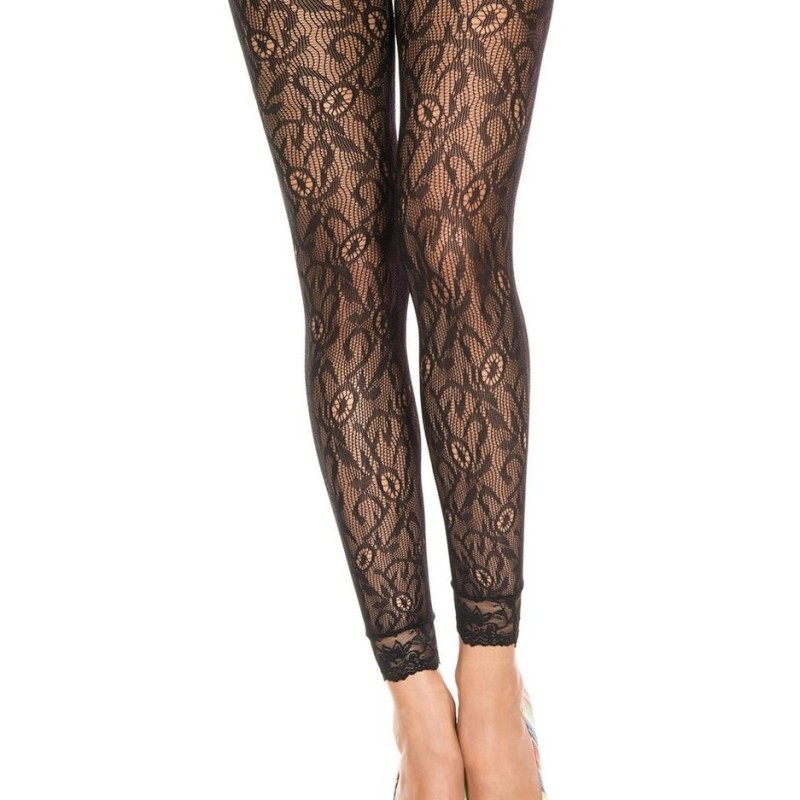 Legging collant résille noir