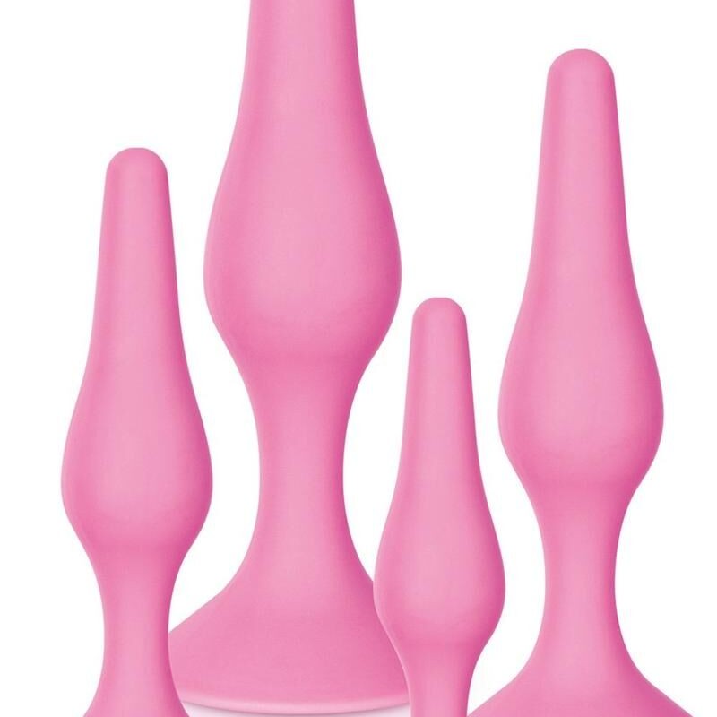 Sextoys : coffret de 4 plugs anal roses