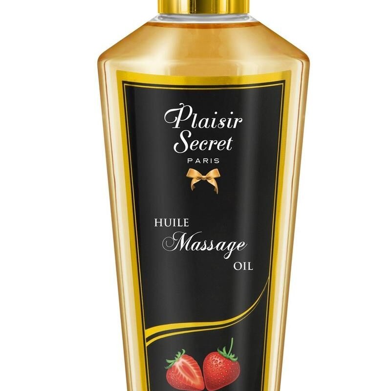 Cosmétique adulte huile de massage sèche fraise