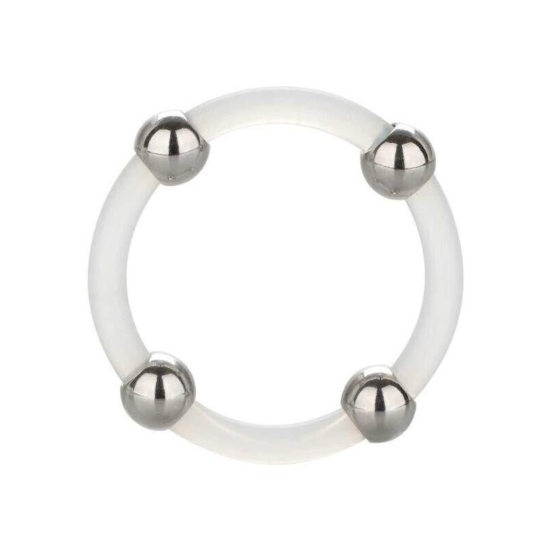 CALEXOTICS - BAGUE EN SILICONE PERLÉE ACIER L