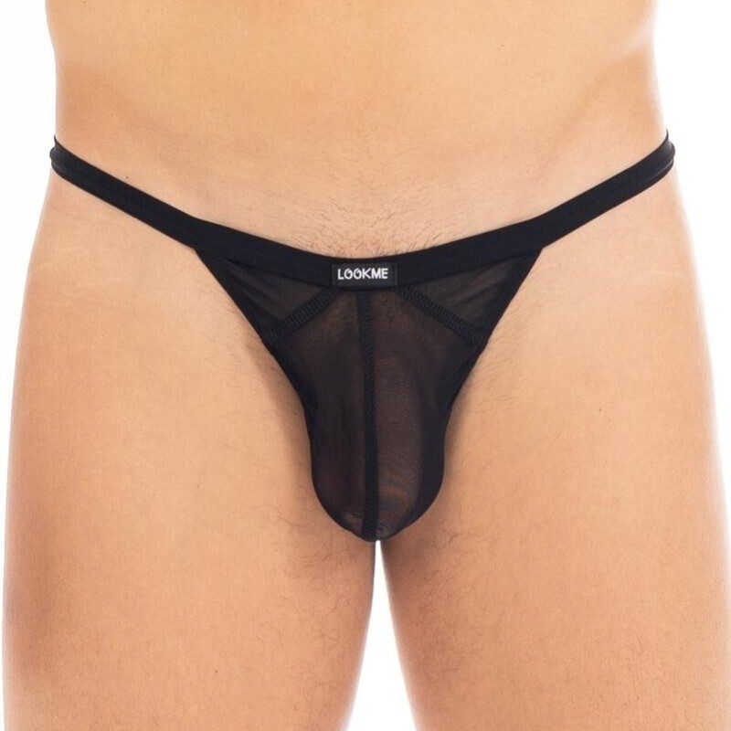 string noir en résille sexy pour homme - lingerie sexy homme pas cher