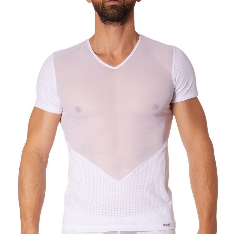 T-shirt blanc homme pas cher - lingerie sexy homme pas cher