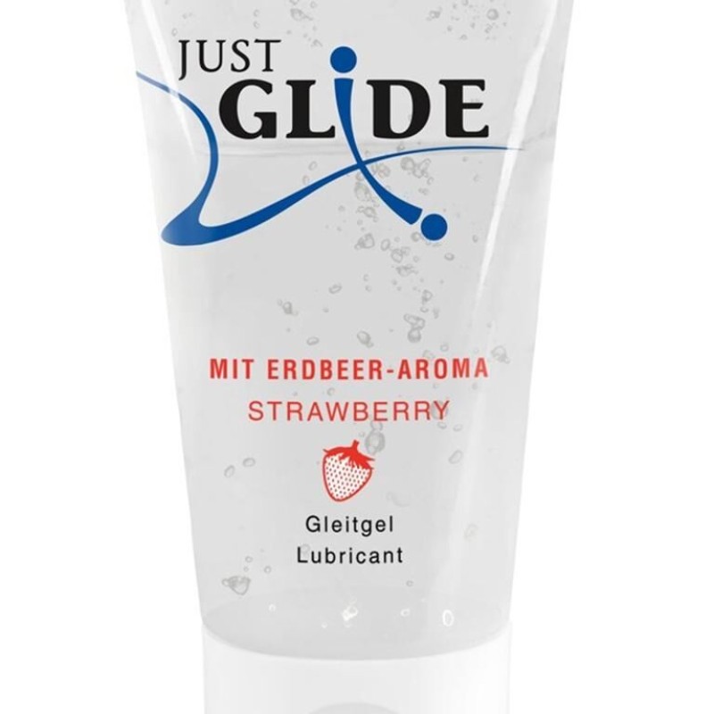 Gel lubrifiant à base d'eau à l'arôme fraise 200ml - Just Glide