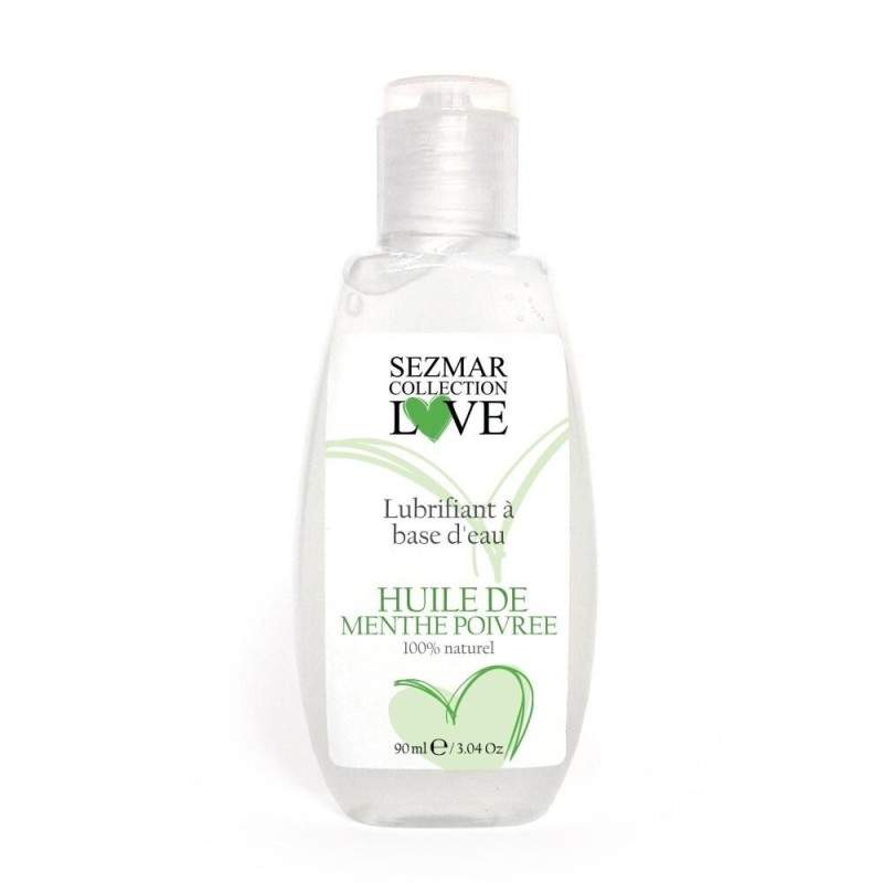 Lubrifiant à base d'eau 100% naturel Menthe Poivrée 90 ml - Sezmar