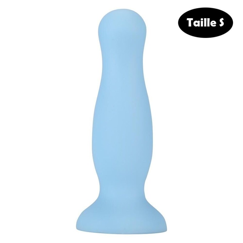 plug anal ventouse bleu pastel - sextoy pas cher