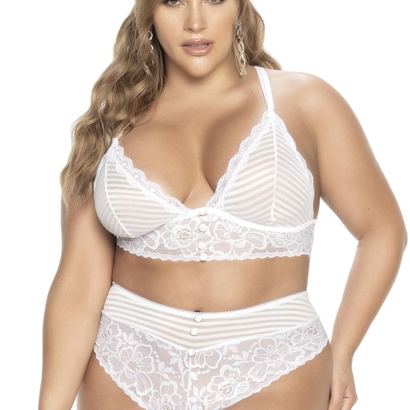 ensemble sexy blanc grande taille - lingerie sexy grande taille