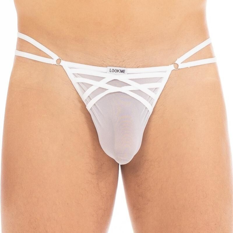 string blanc sexy et tendance pour homme - lingerie sexy homme pas cher