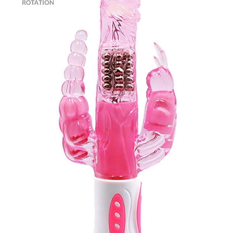 Vibromasseur Rabbit rotatif triple stimulation 12 vibrations et 4 rotations | sextoy pas cher | lingerie sexy | cosmétiques