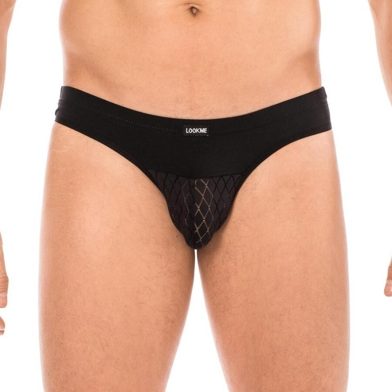 Slip noir sexy pour homme - lingerie masculine sexy pas cher