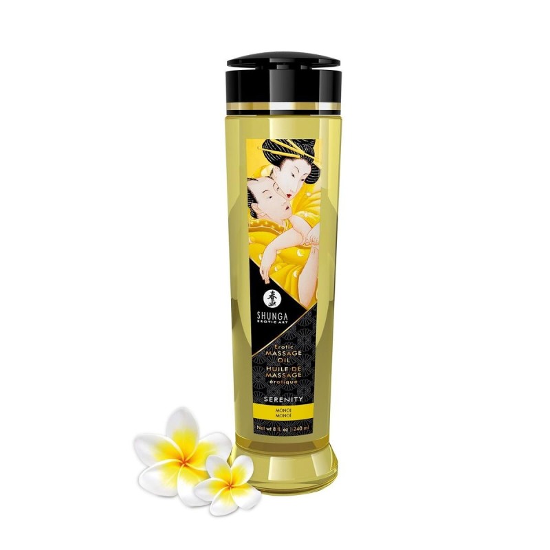 Huile de massage aphrodisiaque monoï Serenity - Shunga