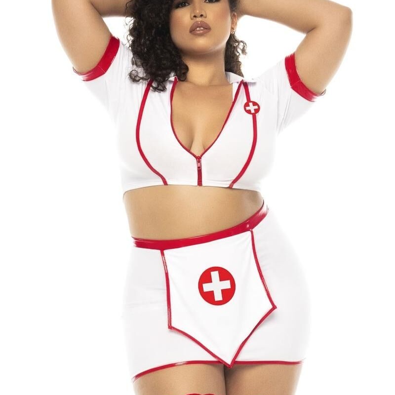 Costume infirmière 3 pièces grande taille - Mapalé